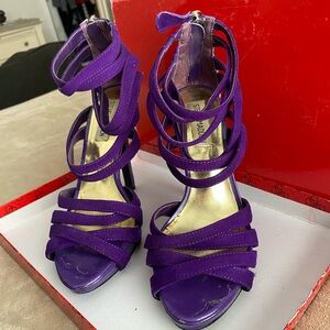 Steve Madden Purple Strappy Heeled Sandals 6.5